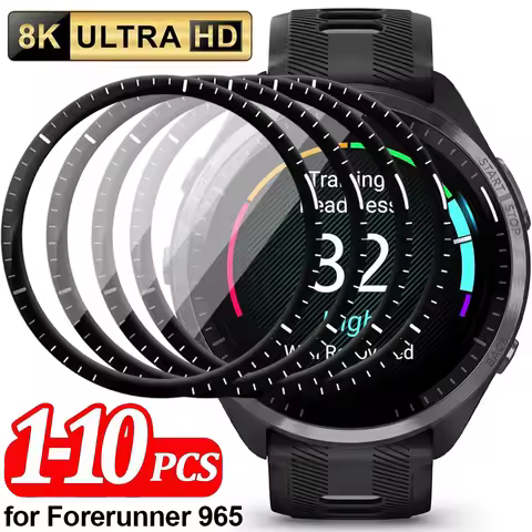 Flexible Watch Films for Garmin Forerunner 965 HD Clear Anti-scratch Shatterproof Screen Protectors 