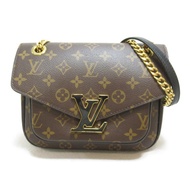 LOUIS VUITTON 帕西 單肩包 單肩包 M45592 PVC 塗層帆布 棕色 黑色 二手 女式