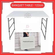 4 Kaki 4 Feet Foldable Banquet Table Event  Catering  Hall  Buffet Folding Table Pasar Malam Meja Li