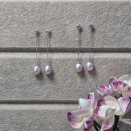 Vedis "Heaven and Earth" 天圆地方 6A Freshwater Pearl 6.5mm - 7mm Dangling Earring