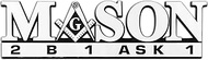 2B1 ASK1 Masonic Auto Emblem - [Chrome][9'' Wide x 2 1/2'' Tall]