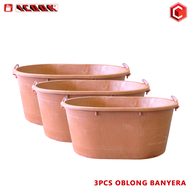 Banyera Oblong Heavy Duty 3pcs Industrial Grade Rubberized Plastic Basin Fish Banyera