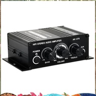 -270 AK270 12V Mini HIFI Power Amplifier Audio Home Car Theater Amplifier 2 Channel Amplifier USB/SD