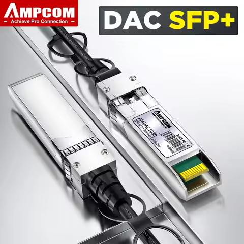 AMPCOM 10G SFP+ DAC Direct Attach Cable Copper, Passive DAC Twinax Cable for Cisco, Mikrotik, Ubiqui