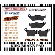 HUSQVARNA FE 501 TC 510 TE 510 TXC 510 TE 511 TXC 511 TE 630 BRAKE PADS SET SUPERBIKE FR0NT & REAR D