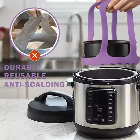 Pressure Cooker Sling Steamer Silicone Foldable Anti-scalding Sling Steamer Bakeware Lifter Instant 