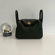 Hermes Mini Lindy 二代 黑金 K刻 TC皮 全新全配