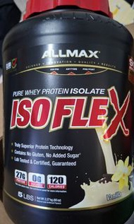 **現貨有售** ALLMAX Isoflex Pure Whey Protein Isolate 增肌奶粉/超純分離乳清蛋白粉 Vanilla 5lbs 雲呢拿味 5磅