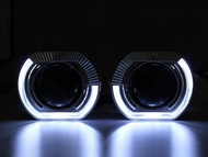 Lensa Lampu LED Lampu Shroud Projector BiLED Angel Eye Crystal Projie HID 2.5 Inch Inci Kristal Mobil Motor