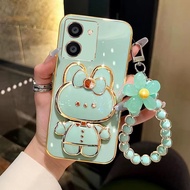 เคสสำหรับ VIVO โทรศัพท์ Y36 5G ฝาหลังสุดหรู Y27S Y27 5G Y17S 3มิติพร้อมตัวยึดกระจก