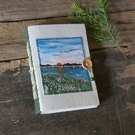 Fabric nature view IV. Fabric notebook handmade notebook diary handmade 筆記本