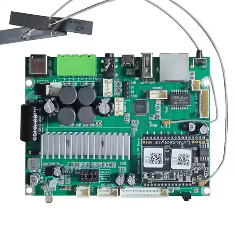 EMIUZEK AMP D60 50W*2 Wireless Audio Amplifier Board Multiroom Streaming Stereo DAC Decod Sound Ampl