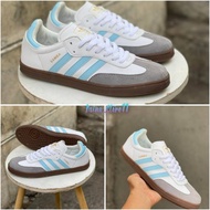 SEPATU ADIDAS SAMBA PUTIH BIRU GRADE ORIGINAL SEPATU CASUAL 