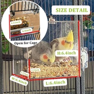 No Mess Bird Feeder for Cage Bird Feeder Automatic Bird Feeder for Cage Acrylic Bird Feeder