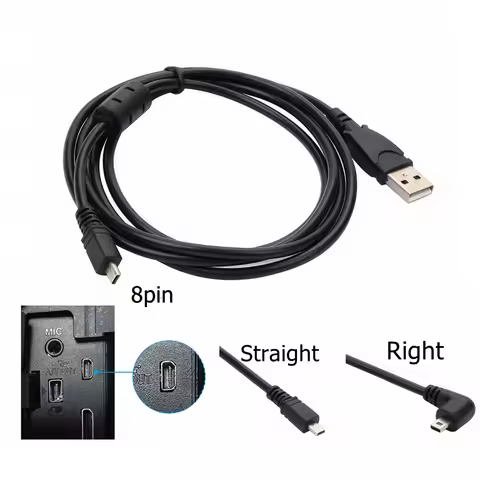 USB to Mini 8 Pin UC-E6 Digital Camera USB Data Cable for Nikon CoolPix Finepix JV100 JV110 JV160 JV