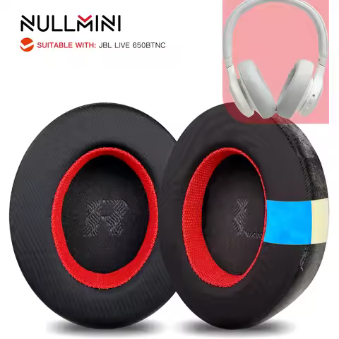 Nullmini Replacement Cooling Gel Earpads for JBL LIVE 650BTNC Headphones Ear Cushion Pads Headband