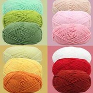 3Pcs/150g Mixed Color 5-Ply Milk Cotton Yarn, Common Colors For Crochet - Suitable For Mats, Rugs, C