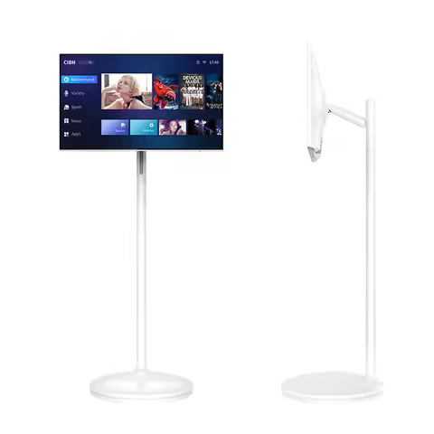 21.5 27 Inch 32 Inch Portable Android Smart TV, LCD Advertising Display, Wheeled Mobile Smart TV Wit