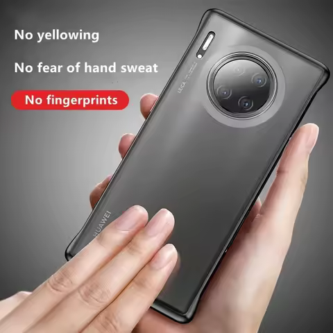 For Huawei Mate 60 50 40 Pro P40 P30 Case Luxury Borderless Translucent Ultra Thin Anti Fall Shockpr
