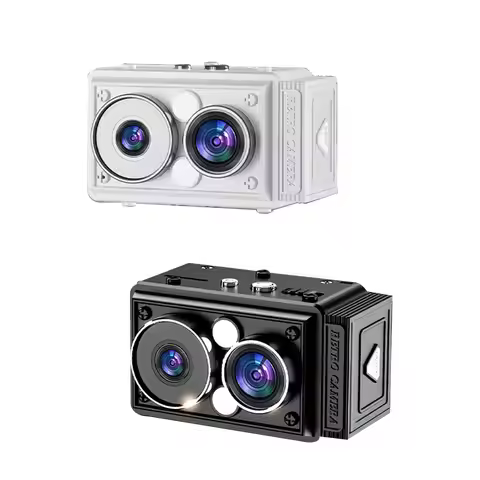 Portable Digital Camera S11 Mini Retro Dual Lens CCD Camera Portable TLR Camera Infrared Night Visio