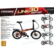 CROSSMAC LINK 30 ALLOY FOLDING BIKE 20" 8 SPEED SHIMANO ready to ship