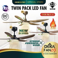 [TWIN PACK] DEKA F5DC LED PRO 56" 46" FANZO TURBO 56" 42" 5 Blades DC Motor Ceiling Fan With Light K