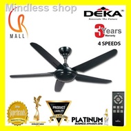 ✧∏Deka F5X 4 Speeds 5 Blades Ceiling Fan 56" With Remote Control (F5P)