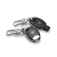 ABS คาร์บอนไฟเบอร์เคสกุญแจรถยนต์เคสกันกระแทก Fob สำหรับ Mercedes Benz W203 W204 W212 CLK C180 E200 AMG C E S Class ซีแอลเอสซีแอลเอ