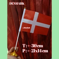 DENMARK TABLE FLAG DENMARK HAND FLAG IMPORT PRINTING