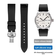 18/19/20/21/22/23/24mm for Mar-vin Compatible Soft Silicone Watch Band - Waterproof Rubber Strap wit