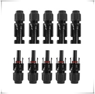 MC4 Connectors สำหรับ แผงโซลาร์เซลล์ แสงอาทิตย์ เคเบิ้ล กันน้ำ (5 ชิ่น)