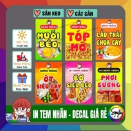 Combo of 200 Rice Paper Stickers Printed on Demand, Size 4x6cm