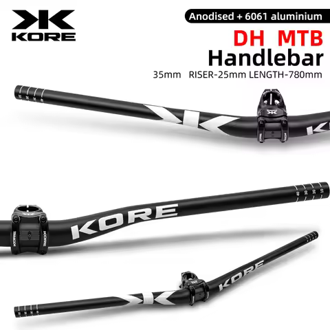 KORE Bicycle Swallow-shaped Handlebar 35MMx780MM Length Aluminum Alloy 25MM Lift Handlebar For MTB D