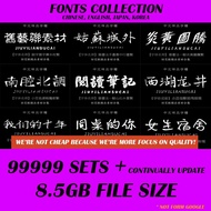【MAC及WINS🔥字体下载】Full Fonts collections 8.5GB Download Chinese, English, Japanese, Korea Photoshop Ill