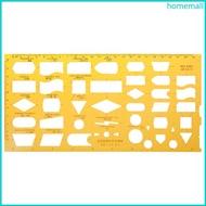 HO K Resin Flow Chart Symbol Drafting Template Ruler Stencil Measuring Tool Student