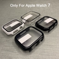 For iWatch S7 Case PC Full Cover Screen Film Protector Bumper for iWatch Series 7