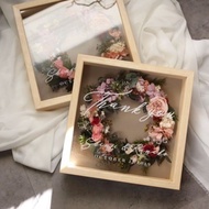 3D Square Wooden Frame 30x30 Shatterproof Acrylic Glass