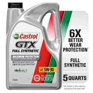 Castrol GTX Full Synthetic 5W-30 Engine Oil - NEW Magnatec Fully - 5 Quarts/ 4.73 Liter - ILSAC GF-6