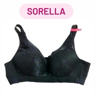 HITAM Sorella Black Wire-Free Bra Size 40C