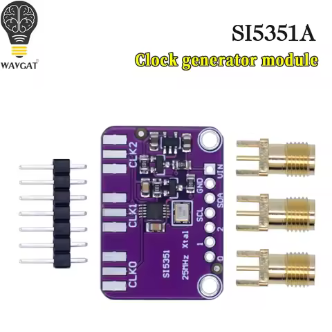 1PCS DC 3V-5V Si5351A Si5351 I2C Clock Generator Breakout Board Module Signal Generator Clock 8KHz-1