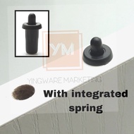 Cabinet swing door black spring PVC plastic pin pivot concealed hinge