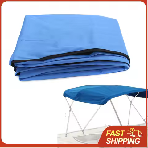 Waterproof and UV Resistant Boat Cover Canvas Yacht Awning Top Cover with Zipper without Frame Fits 
