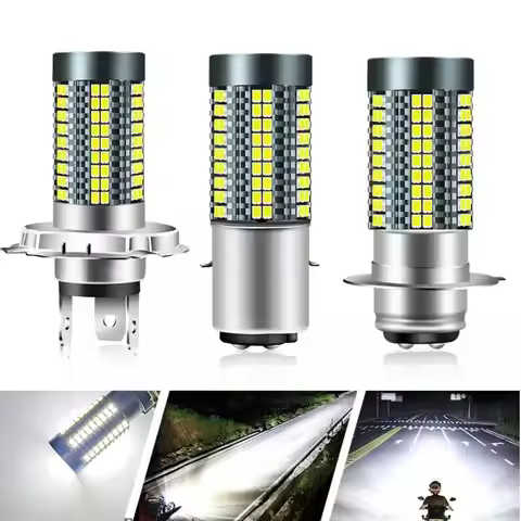 1Pcs Motorcycles Headlight Spotlights H4 BA20D 12-24V LED Moto Led Bulbs White Super Bright Autobike