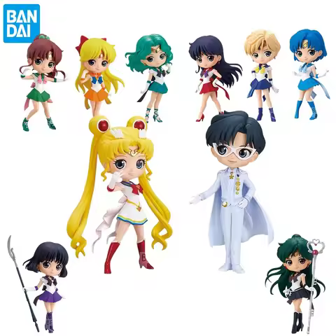 Original Bandai Figuarts Qposket Toys Sailor Moon Cosmos Tsukino Usagi Eternal Sailor Moon Anime Act
