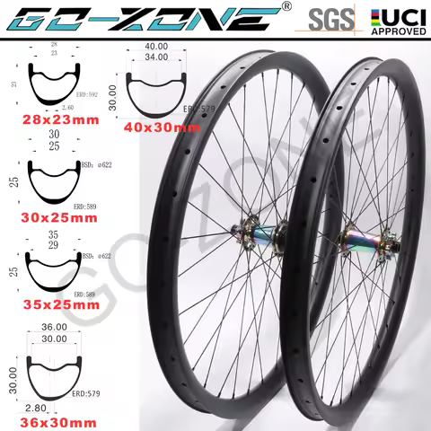 29er Carbon MTB Wheels UCI Approved Tubeless Thru Axle / Quick Release /Boost 72 rings HG / XD / MS1