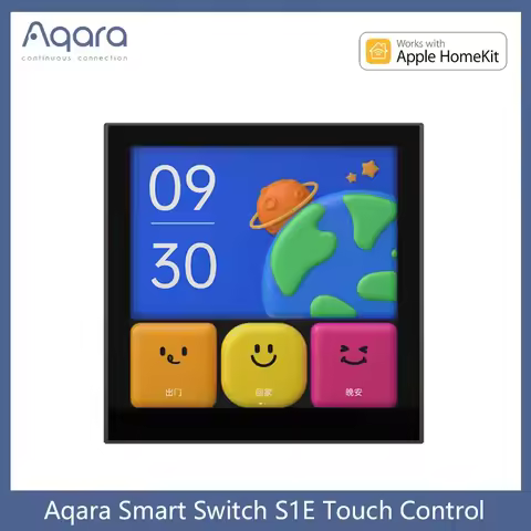 Aqara Smart Switch S1E Touch Control 4" Full LED Timer Calendar Power Statistics Scene Setting Remot