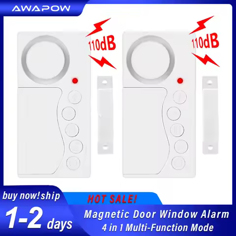 Awapow Refrigerator Alarm Wireless Door And Window Delay Induction Alarm Security Anti-theft System 