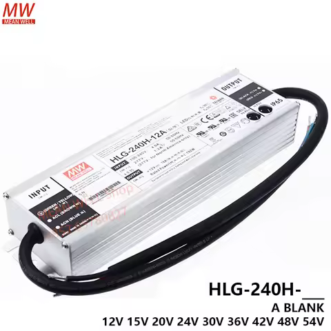 Original MEAN WELL 240W Constant Voltage + Constant Current LED Driver HLG-240H-24A 12 15 20 24 30 3