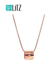[ Free Necklace ] LITZ 18K Rose Gold Diamond Pendant YF-Y4-OP219(520) (4.90g+/-)