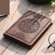 Vintage Pattern Leather Cover Journal Notebook - Brown